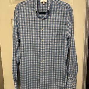 Peter Millar Summer Comfort Plaid Button Down Size Medium